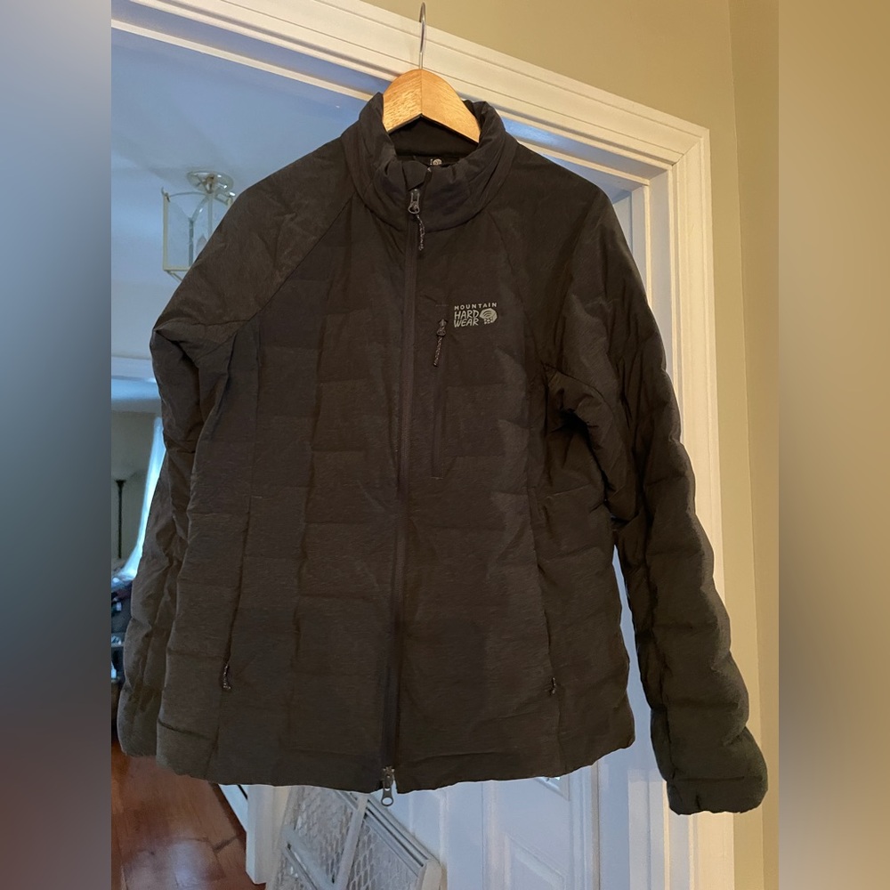 Mountain Hardwear Women’s Grey Stretchdown Duck Down Puffer Coat. Size Large